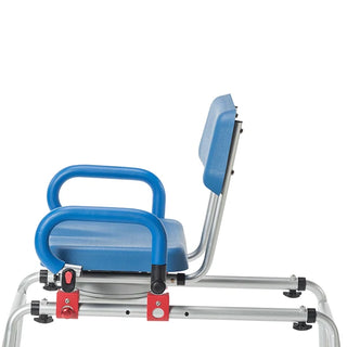 Side view of the Journey 33322 SoftSecure transfer bench with the seat fully swivelled out