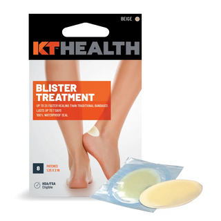 KT Health Blister Treatment Patch shown with a hydrocolloid patch