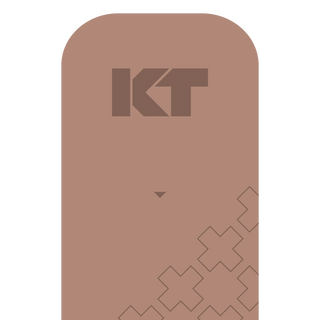 Close-up of a Titan Tan KT Tape Pro Extreme precut strip