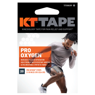 Roll of KT Tape Pro Oxygen kinesiology tape in the Titanium color