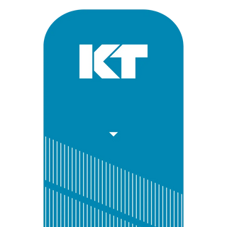 Close-up of a KT Tape Pro Laser Blue precut strip