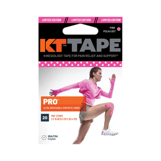 KT Tape Pro Pink Polka Dot tape roll shown on its own