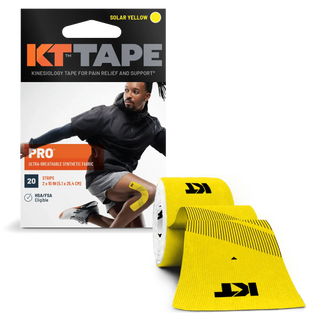 KT Tape Pro Solar Yellow box shown with the tape roll