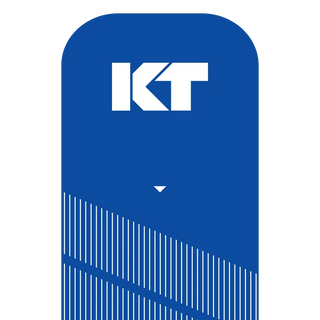 Close-up of a KT Tape Pro Sonic Blue precut strip