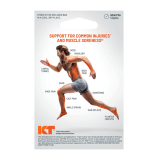 Back panel of the 20 count KT Tape Soothe retail box