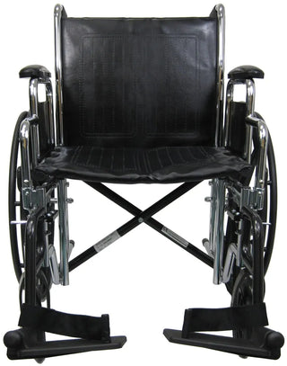 Karman KN-92XW-APT Heavy Duty Bariatric Wheelchair with Removable Arms 20-24 Chrome