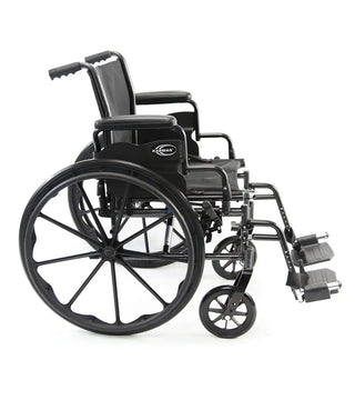 Karman LT-700/LT-800 Series Lightweight Steel Wheelchair 16"-20" Silver Vein