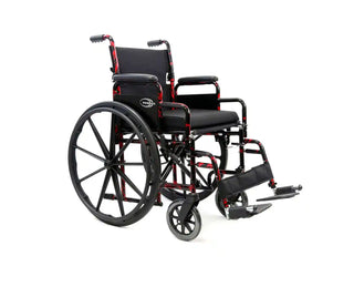 Karman LT-700/LT-800 Series Lightweight Steel Wheelchair 16"-20" Silver Vein