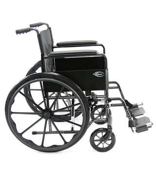 Karman LT-700/LT-800 Series Lightweight Steel Wheelchair 16"-20" Silver Vein