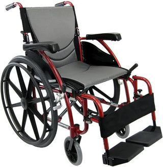 Karman S-ERGO115F Ultra Lightweight Ergonomic Wheelchair with Mag Wheels 16"-20" Swing Away Footrest