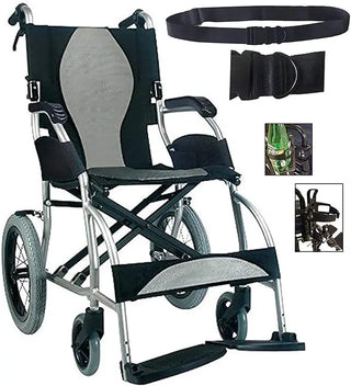 Karman S-ERGO115Q Ultra Lightweight Ergonomic Wheelchair with Quick Release Wheels 16"-20" Swing Away Footrest
