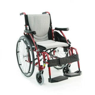 Karman S-ERGO125F Ultra Lightweight Ergonomic Wheelchair with Flip-Back Arms 16"-18" Swing Away Footrest