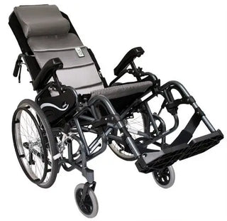 Karman VIP515 Tilt in Space Lightweight Reclining Wheelchair 16"-18" Flip-Back Arms