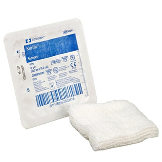Kerlix™ 915351_CS USP Type VII Fluff Dressing  4 X 4 Inch packaging with a single sparge on a white background