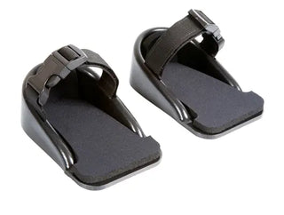 Ki Mobility 13011-2 Shoe Holder, Side Release, Small, PAIR (KIT) with straps on a white background