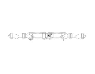 Ki Mobility 14XXX 2 Point Pelvic Belt, Padded, Rear Pull, Push Button Buckle (E0978)