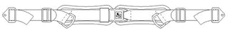 Ki Mobility 2 Point Pelvic Belt, Padded, Rear Pull, Push Button Buckle (E0978) with a target on a white background