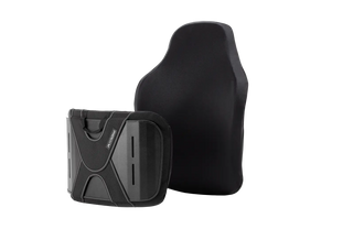 Ki Mobility Axiom Backs seat cover and headrest protector on a white background