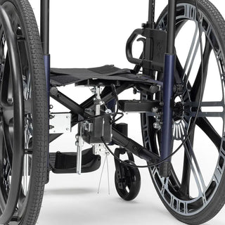 Ki Mobility Catalyst 4C (K0004) Manual Wheelchair's wheel and frame on a white background