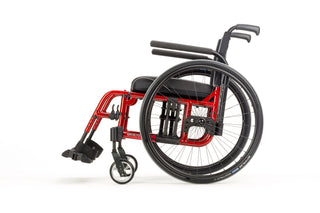 Ki Mobility Catalyst 5 (K0005) Ultra-Lightweight Folding Manuel Wheelchair on a white background