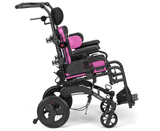 Ki Mobility Little Wave Flip (E1233, E1161) Pediatric Tilt Wheelchair on a white background