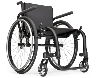 Ki Mobility Rogue ALX (K0005, E1235) Manual Ultra-Lightweight Rigid Wheelchair on a white background