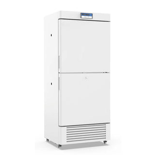 White KingsBottle MLF450 Two Chambers Biomedical Freezer on a white background