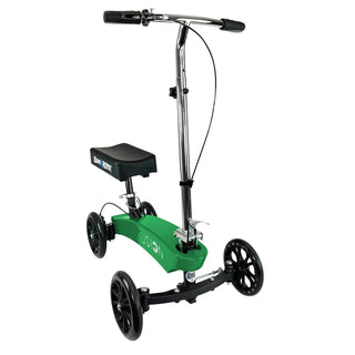 KneeRover F-11 Fusion Knee Scooter Green scooter with black wheels on a white background