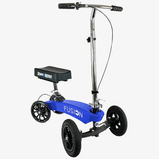 KneeRover FH-13 Hybrid Fusion Knee Scooter  Blue scooter with 'Fusion' branding on a white background
