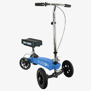 KneeRover FH-13 Hybrid Fusion Knee Scooter  Blue scooter with 'Fusion' branding on a white background