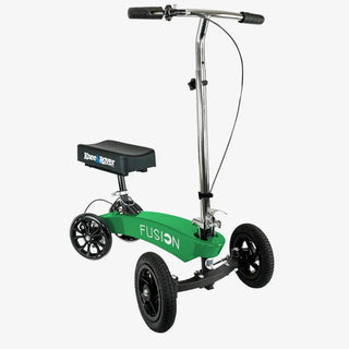 KneeRover FH-13 Hybrid Fusion Knee Scooter  Green scooter with 'Fusion' branding on a white background
