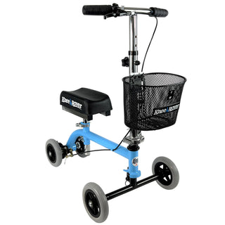 KneeRover KWJR-04 Knee Walker Jr Pediatric and Smaller Adult Knee Scooter Blue, 160 lbs Weight Capacity