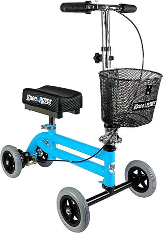 KneeRover Kids Knee Walker Child Knee Scooter with basket on a white background