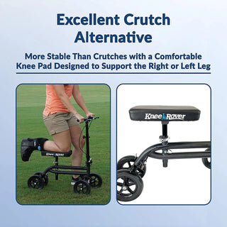 Knee_Rover_Economy_Knee_Scooter with text highlighting it as an excellent crutch alternative.