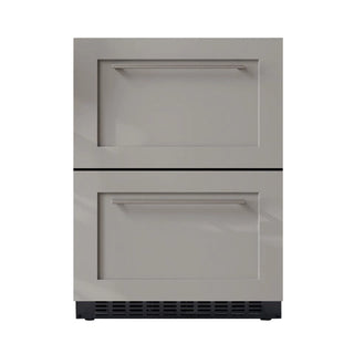 KoolMore KM-BIR1D1F-PR Panel Ready Two-Drawer Refrigerator and Freezer on a white background
