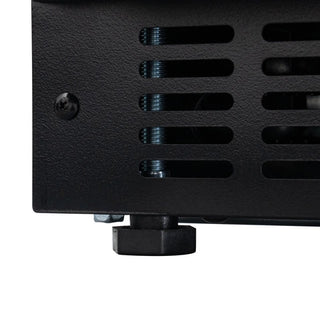 Black metal bracket with hex nut on KoolMore KM-BIR2D15-PR Panel Ready Built-in Double Refrigerator on a white background