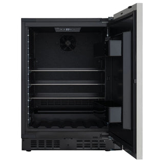 KoolMore KM-BIR5C-PR Panel Ready Compact Refrigerator with open door on a white background