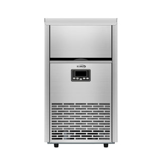 Stainless steel KoolMore KM-CIM100-CRSS Commercial/Residential Crescent Ice Maker on a white background