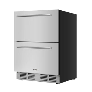 KoolMore KM-OKS-RD2 Built-in Two-Drawer Outdoor Refrigerator on a white background
