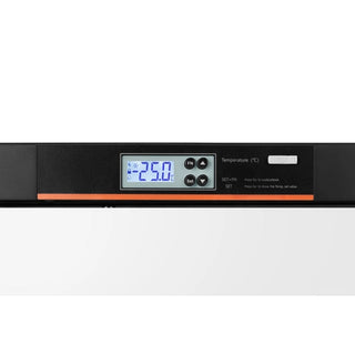 Digital temperature display on KoolMore KM-PHF-4C Medical Freezer For Pharmacy/Laboratory on a white background