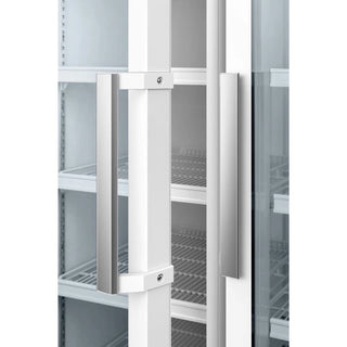 KoolMore KM-PHR-35C Medical Pharmacy Refrigerator, 35 cu. ft. with glass door on a white background