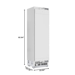 KoolMore KM-PRC-R24 Panel Ready Refrigerator Column with dimensions indicated on a white background