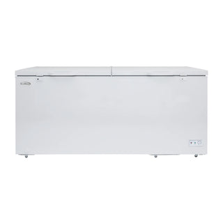 White KoolMore KM-SCF-30C Commercial Chest Freezer on a white background