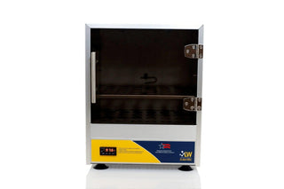 Mid-size LW Scientific benchtop incubator with the see-through door closed