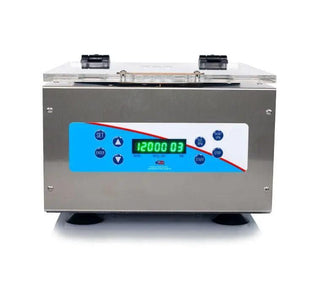 Front view of the LW Scientific MX12 Micro-Combo centrifuge with the digital display