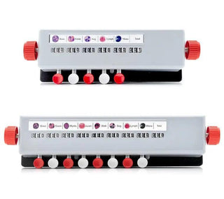 The smaller and larger LW Scientific manual differential counter models shown together