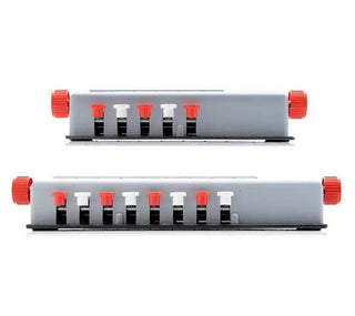 Rear view of both LW Scientific manual differential counters showing the key levers