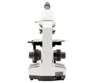 Rear view of the LW Scientific Revelation III monocular microscope
