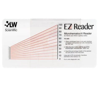 LW Scientific EZ Reader microhematocrit reader card supplied with the ZipCombo