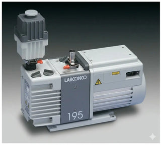 Labconco 1467700 Rotary Vane Vacuum Pump with Exhaust Filter, 195 liters/min, 115V, 60Hz on a gray background